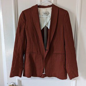 Turnover Blazer - burnt orange brown shade - high quality